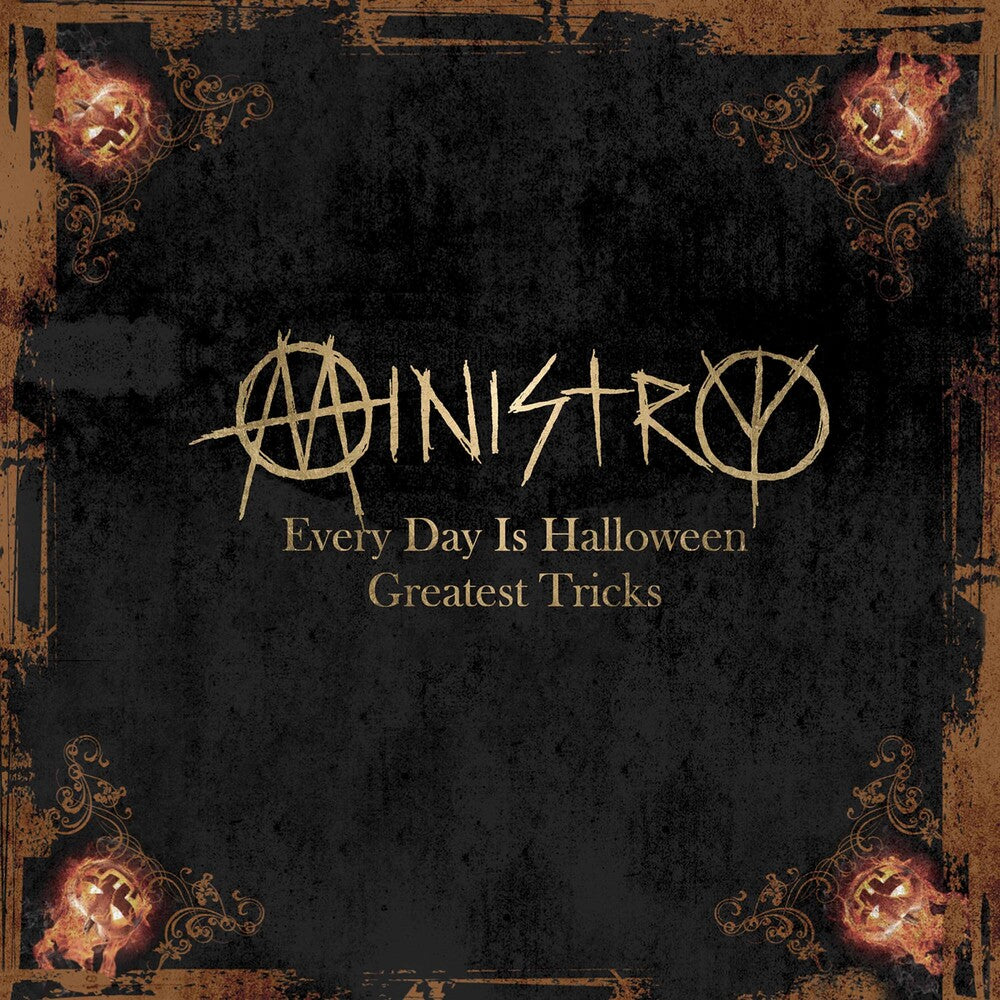 the album cover for Ministry - Every Day Is Halloween - Greatest Tricks - Orange