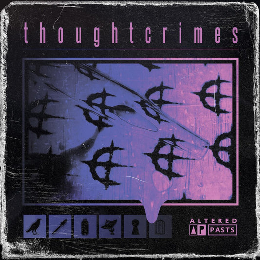 the album cover for Thoughtcrimes - Altered Pasts [Indie Exclusive Limited Edition Half Hot Pink /  Half Neon Violet LP]