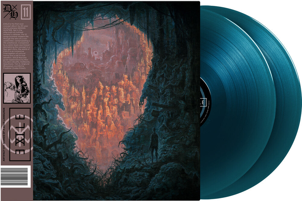 the album cover for Demon Hunter - Exile - Cavern Blue