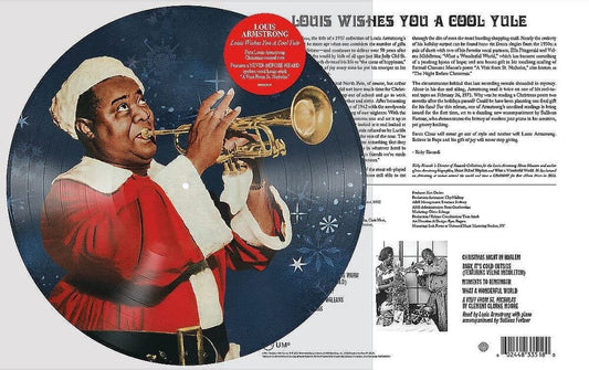 the album cover for Louis Armstrong - Louis Wishes You a Cool Yule [Limited Edition Picture Disc LP]
