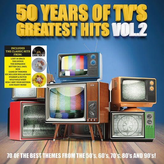 the album cover for Various Artists - 50 Years of TV's Greatest Hits, Vol. 2 [RSD 2023] []