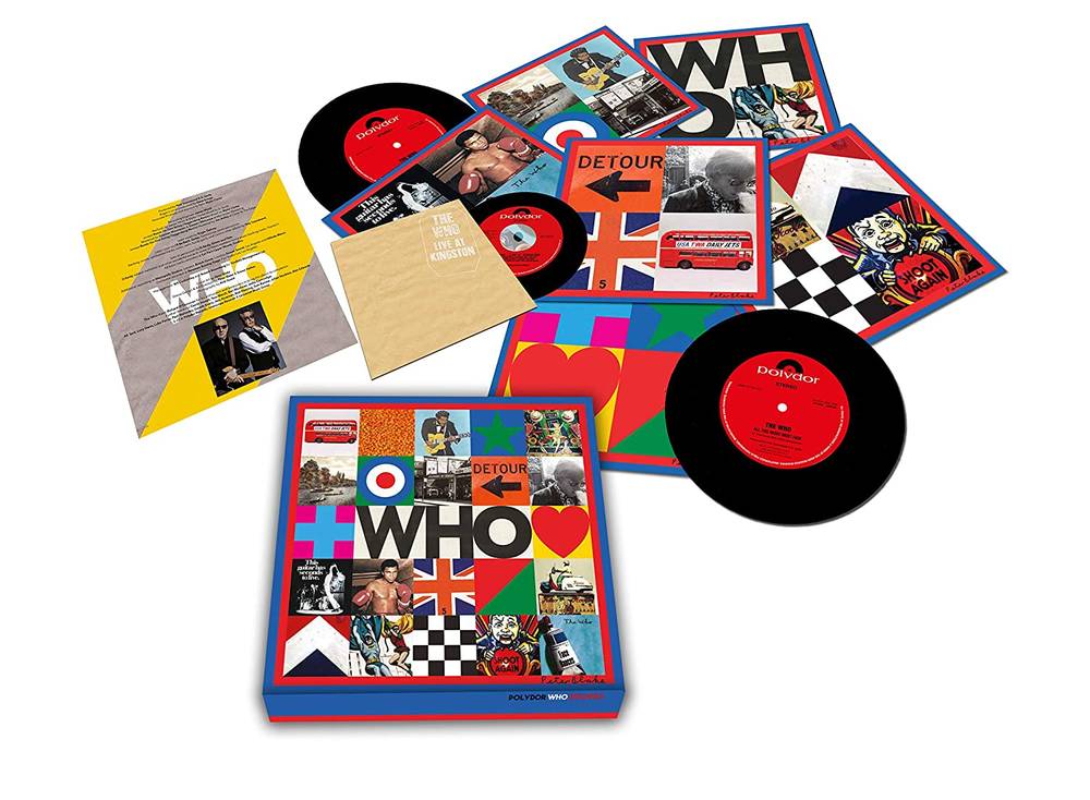 the album cover for The Who - WHO [7 Singles Box Set w/ Live At Kingston CD]