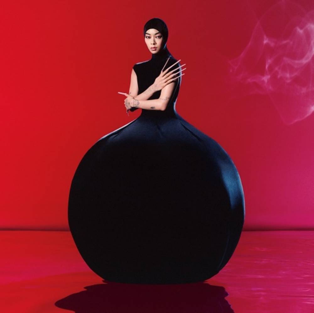 the album cover for Rina Sawayama - Hold The Girl [Indie Exclusive Limited Edition Clear Red LP]