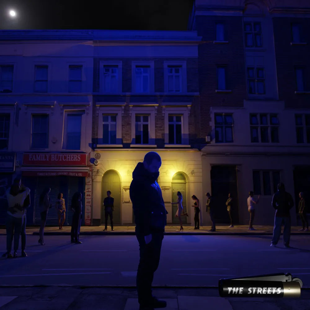 the album cover for The Streets - The Darker The Shadow The Brighter The Light [Indie Exclusive Limited Edition Coke Bottle Green LP]