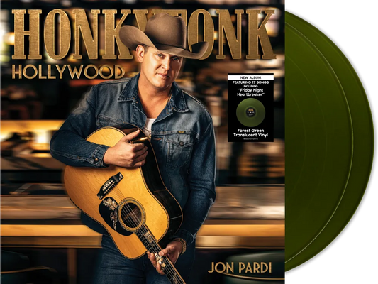 the album cover for Jon Pardi - Honkytonk Hollywood [Indie Exclusive Limited Edition Forest Green 2LP]