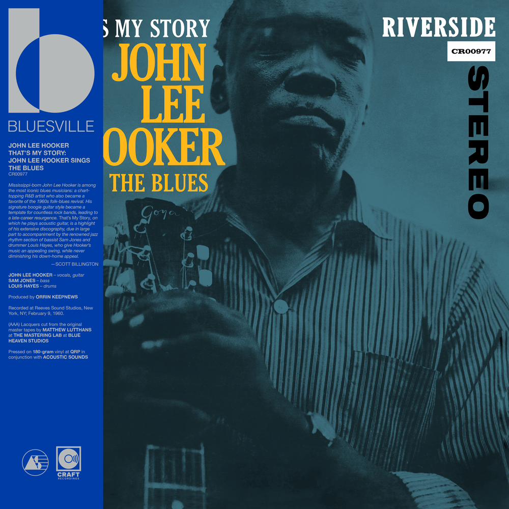 the album cover for John Lee Hooker - That's My Story: John Lee Hooker Sings The Blues (Bluesville Acoustic Sounds Series) [180g Black Vinyl - paper wrapped] 
