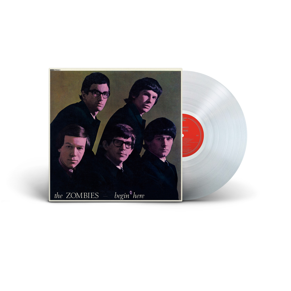 the album cover for The Zombies - Begin Here - Mono Remastered [Indie Exclusive Glass Clear]