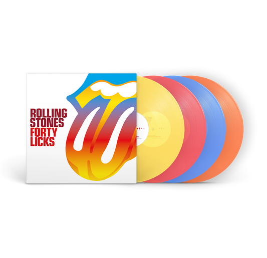 the album cover for The Rolling Stones - Forty Licks 4LP [180g Transparent Multicolor]