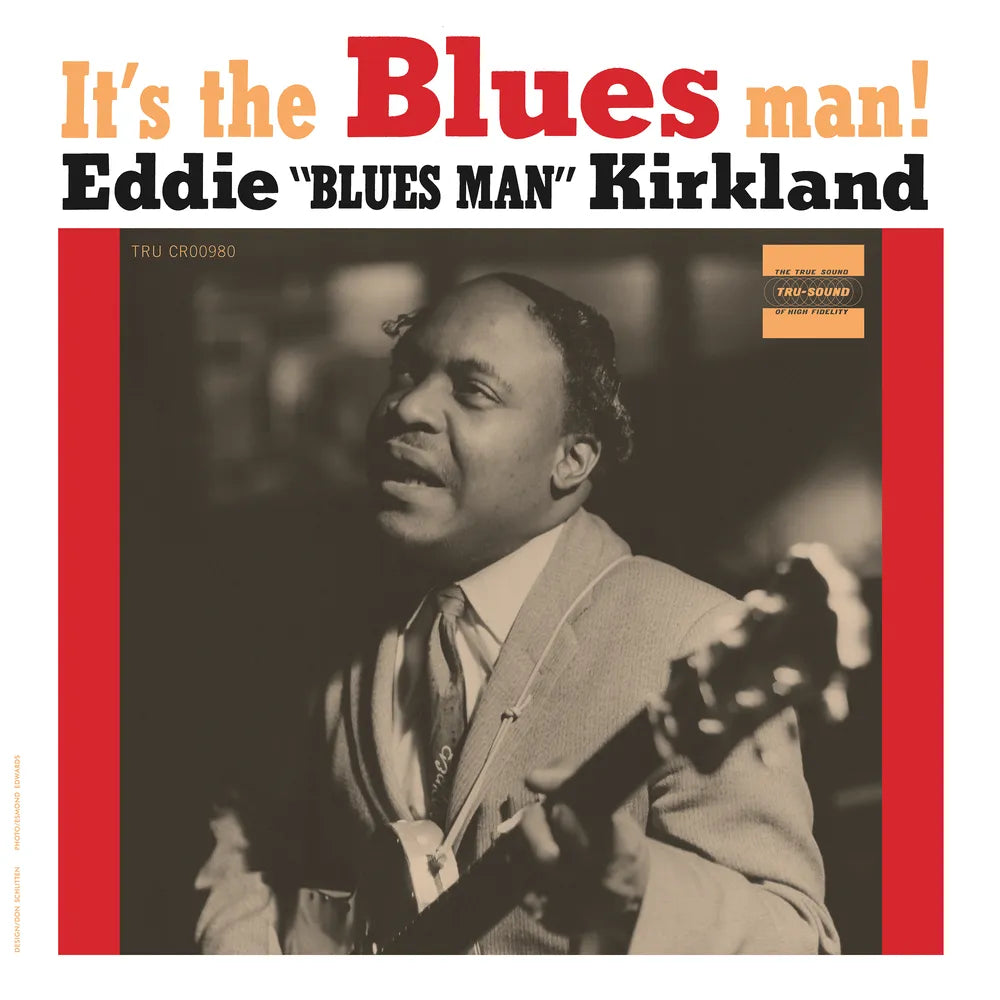 the album cover for Eddie Kirkland - It's The Blues Man! (Bluesville Acoustic Sounds Series) - 2026 [180g black vinyl * tip-on jacket]