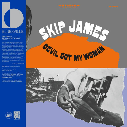 the album cover for Skip James - Devil Got My Woman - 2026 Bluesville [180g with tip-on jacket + obi]