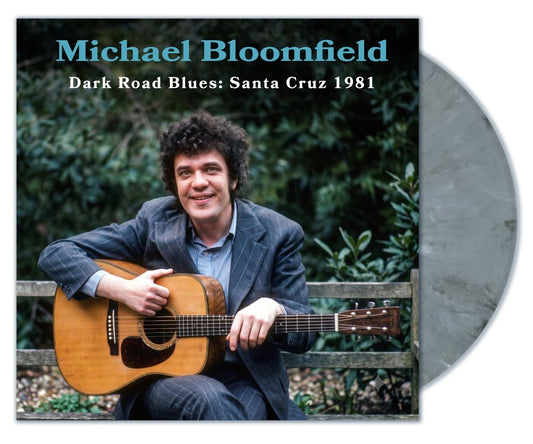 the album cover for Mike Bloomfield - Dark Road Blues: Santa Cruz 1981 [Indie Exclusive Graphite Splatter]