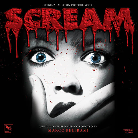 the album cover for Marco Beltrami - Scream - Original Motion Picture Score - 30th Anniversary Edition [Indie Exclusive Final Phone Call Blue]