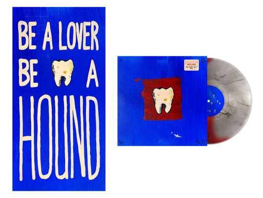 the album cover for Hey, Nothing - Hound [Red Smoke Split Color]