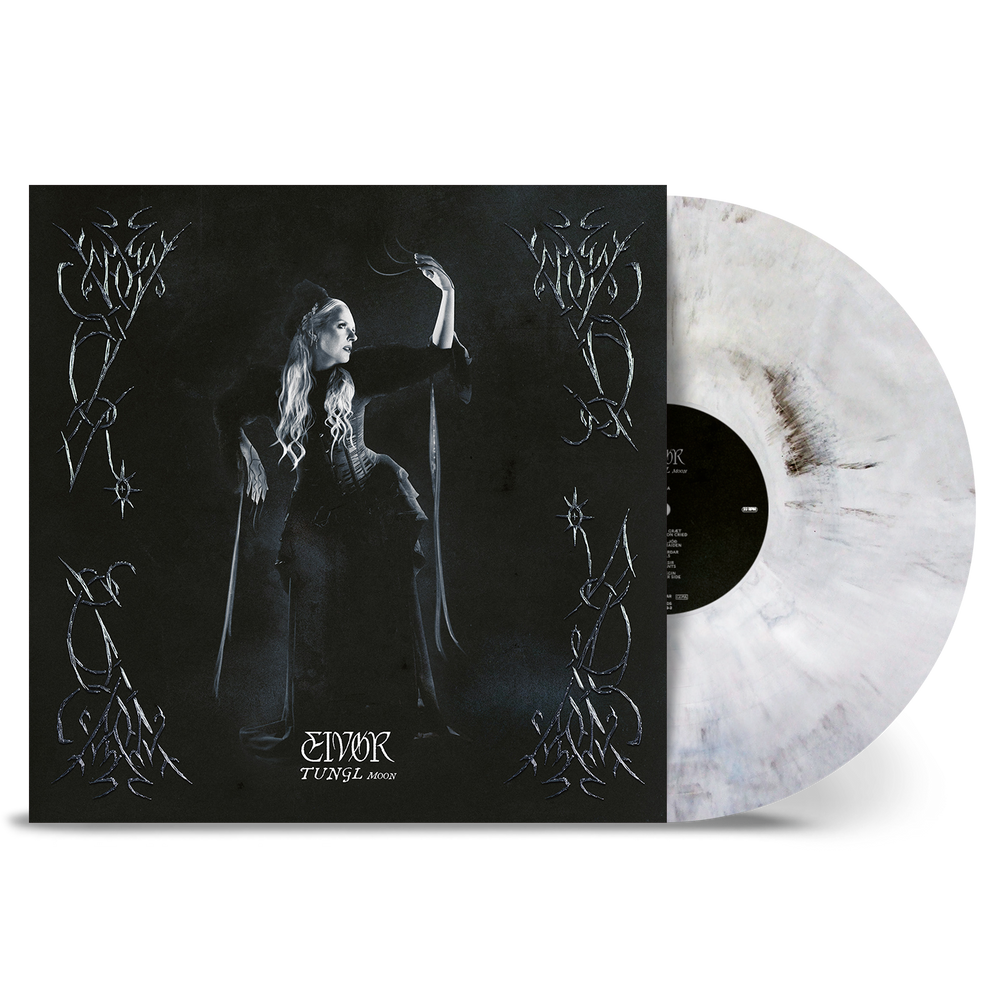 the album cover for Eivor - Tungl [Indie Exclusive White / Black Marbled]