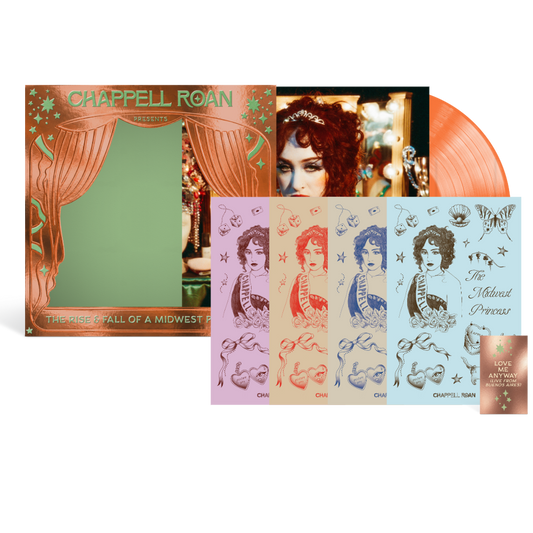 the album cover for Chappell Roan - The Rise and Fall of a Midwest Princess - 3 Year Anniversary [My Kink Is Coral 2 LP]
