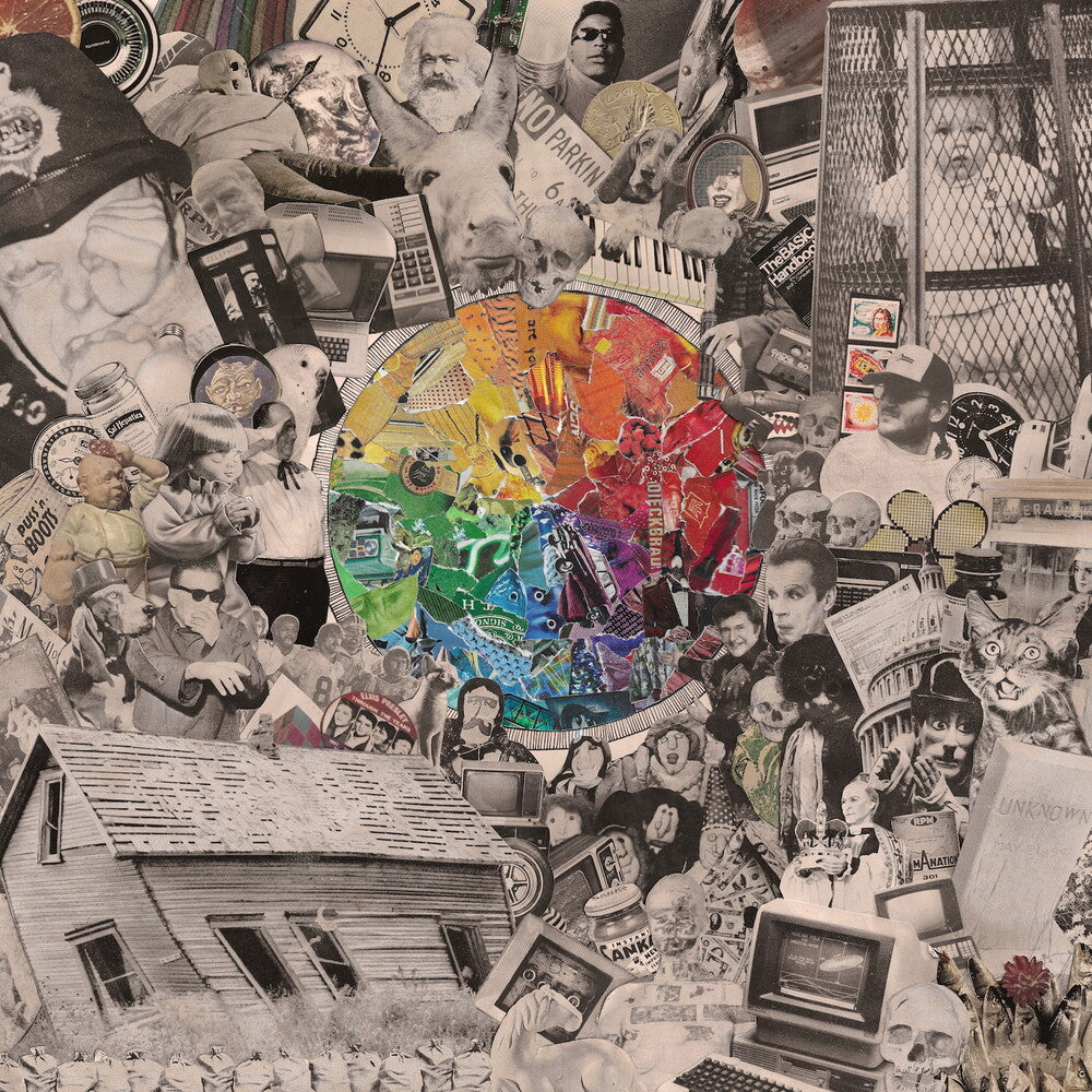 the album cover for Dougie Poole - The Rainbow Wheel of Death [Indie Exclusive Limited Edition Signed Opaque Forest LP]