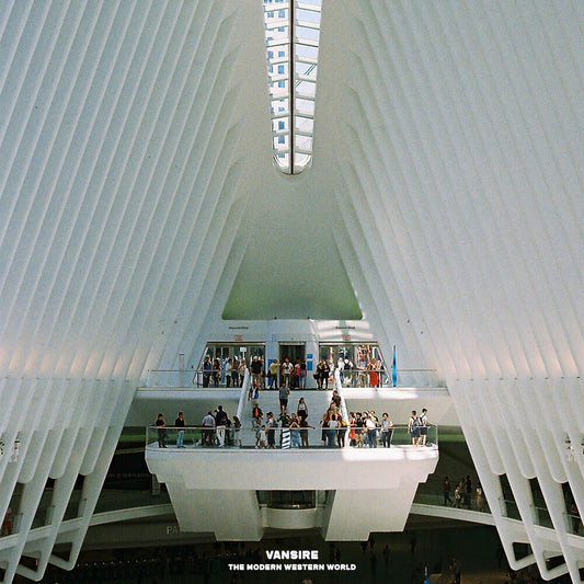 the album cover for Vansire - The Modern Western World