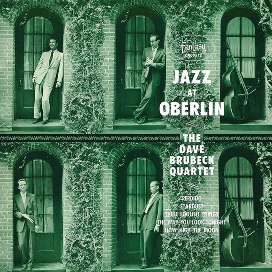 the album cover for The Dave Brubeck Quartet - Jazz At Oberlin [Original Jazz Classics Series LP]