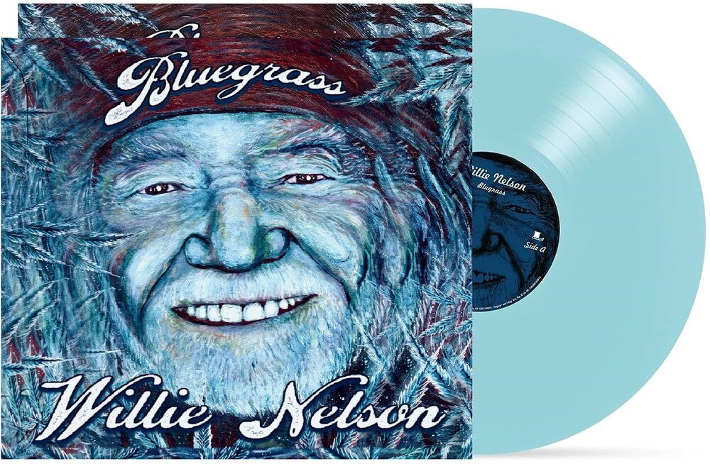 the album cover for Willie Nelson - Bluegrass [Electric Blue LP]