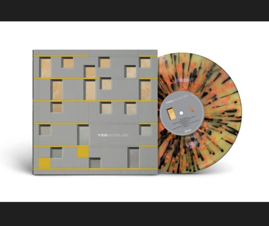 the album cover for Yes - Yessingles [Rocktober 2023 Yellow/Orange/Black Splatter LP]