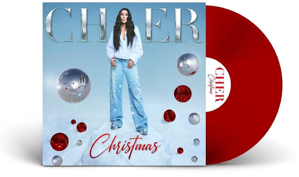the album cover for Cher - Christmas [Ruby Red LP]