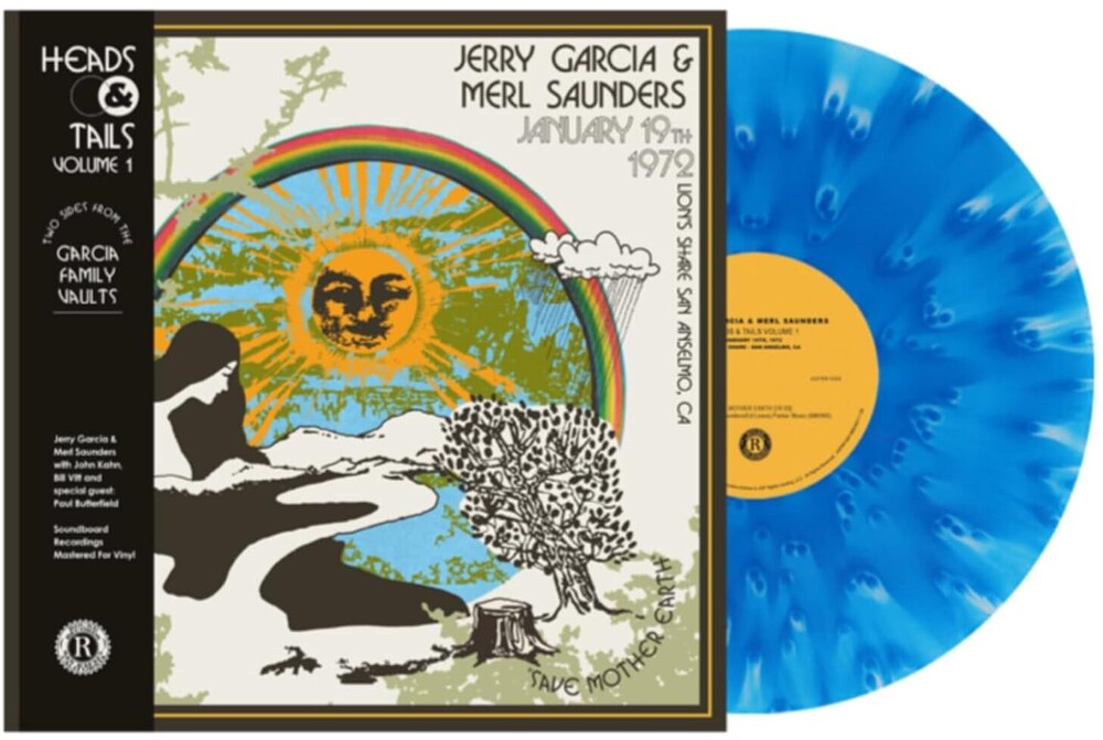 the album cover for Jerry Garcia Band - Heads & Tails Vol. 1 [Cloudy Blue LP]