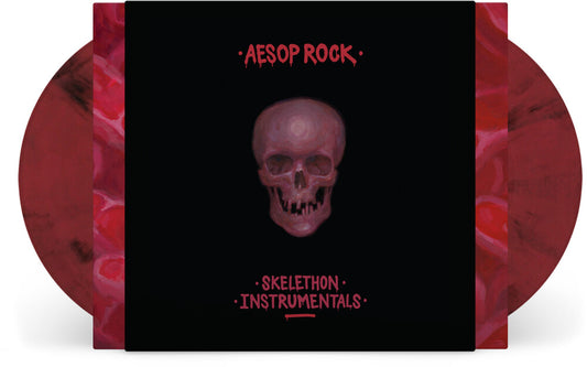 the album cover for Aesop Rock - Skelethon (Instrumental Version) Maroon/Black