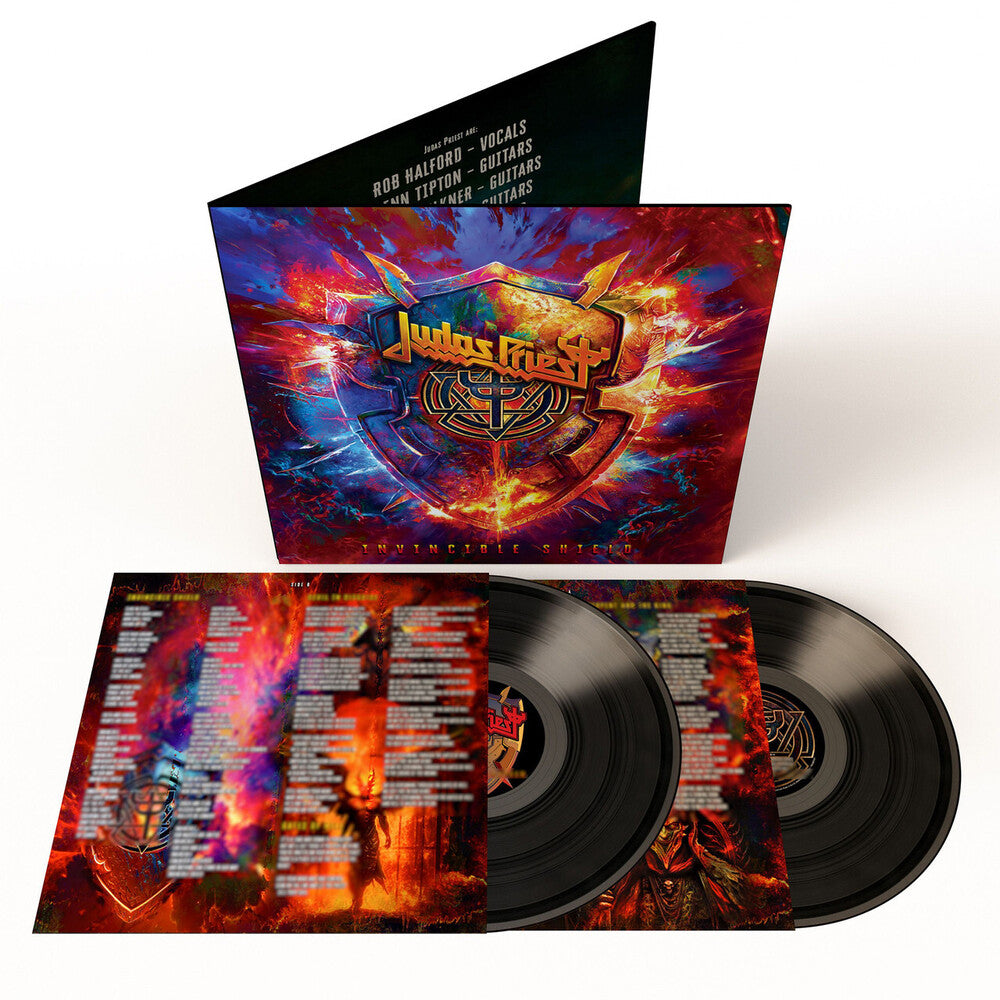 the album cover for Judas Priest - Invincible Shield [2LP]