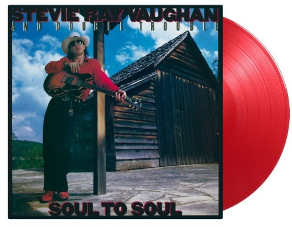 the album cover for Vaughan, Stevie Ray - Soul To Soul - Limited 180-Gram Translucent Red Colored Vinyl
