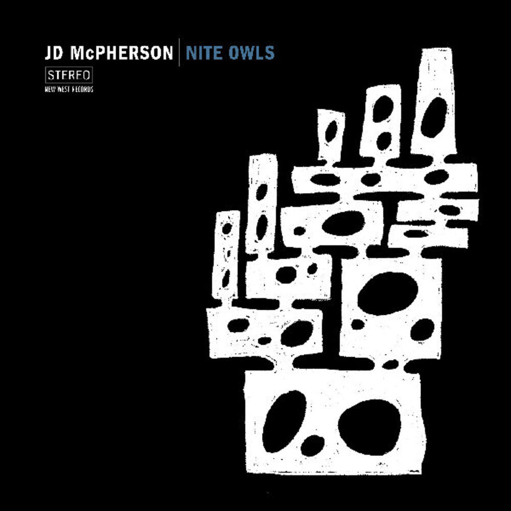 the album cover for JD McPherson - Nite Owls [Indie Exclusive Blue, Black and White Splatter Signed LP]