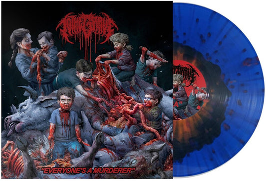 the album cover for To The Grave - Everyone's A Murderer [Indie Exclusive Blue/Black Splatter LP]