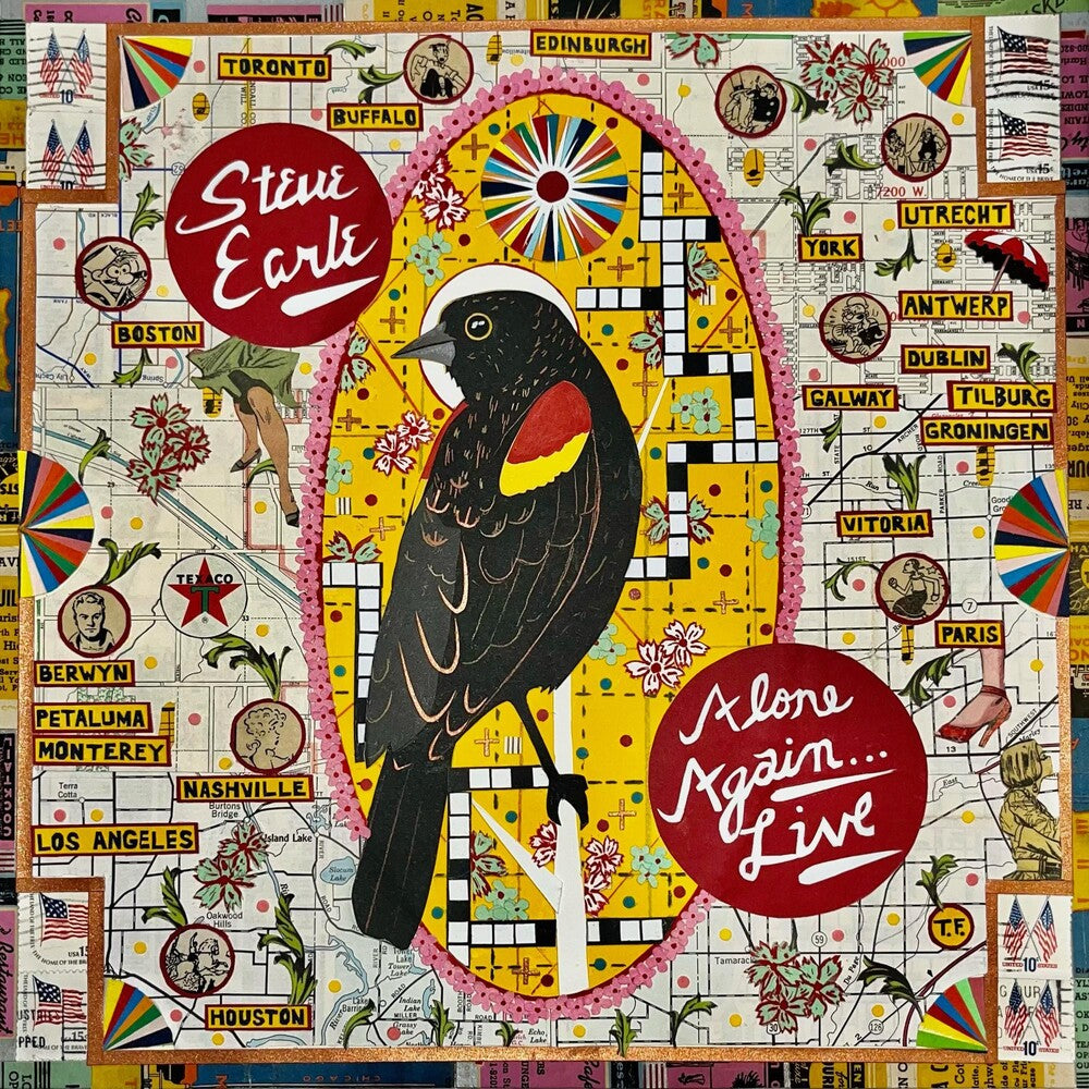 the album cover for Steve Earle - Alone Again (Live)