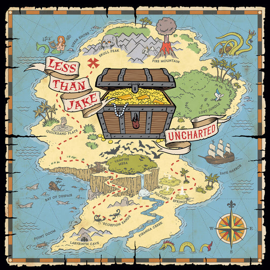 the album cover for Less Than Jake - Uncharted [LP Sapphire marble]