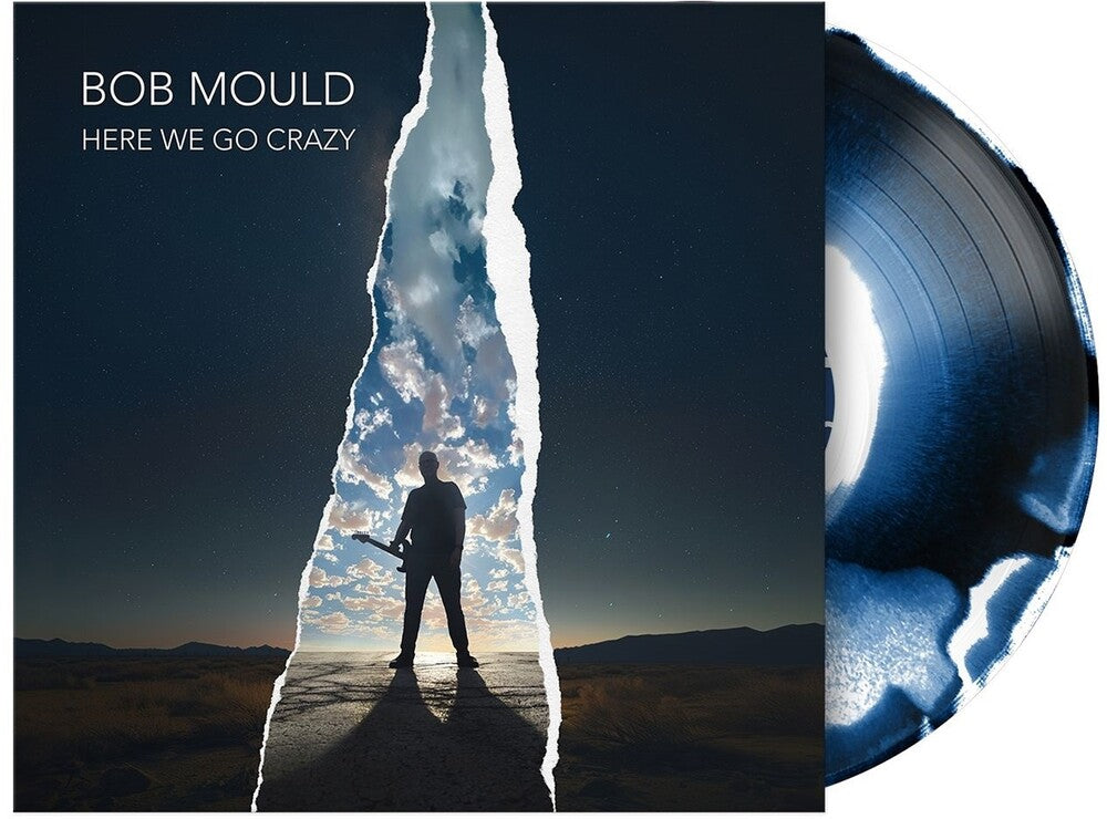 the album cover for Bob Mould - Here We Go Crazy [Indie Exclusive Multicolor Smush LP]