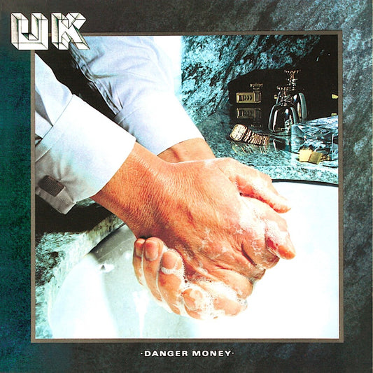 the album cover for Uk - Danger Money - Marble Colored Vinyl (Blue) [Colored Vinyl]