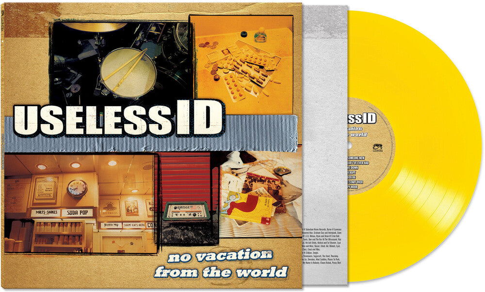 the album cover for Useless Id - No Vacation From The World [Yellow LP]