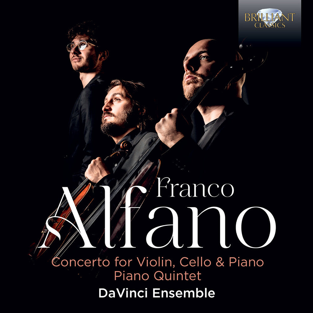 the album cover for Da Vinci Ensemble - Alfano: Con For Violin Vc & Pno Piano Quintet