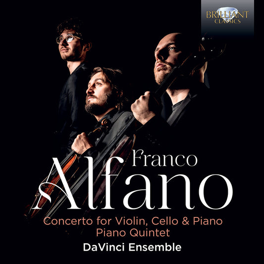 the album cover for Da Vinci Ensemble - Alfano: Con For Violin Vc & Pno Piano Quintet