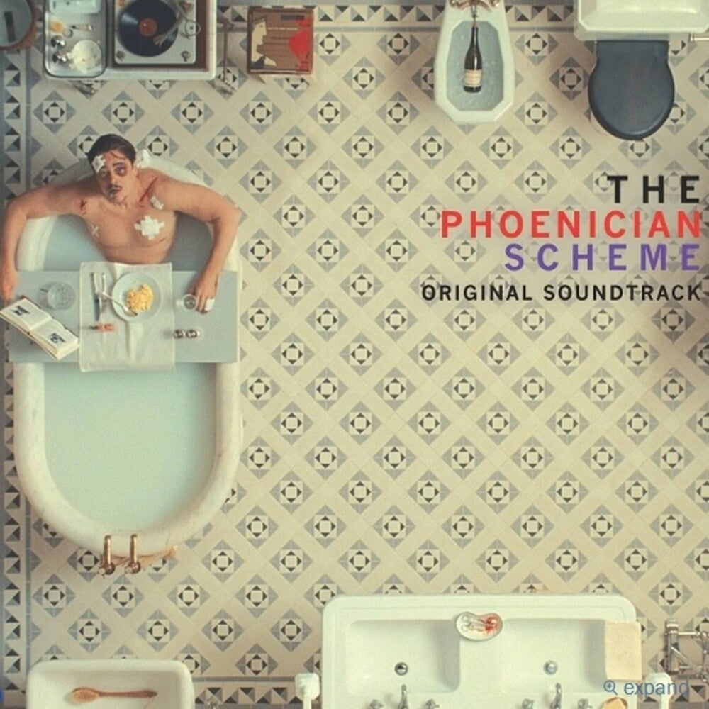 the album cover for Phoenician Scheme / O.S.T. (Colv) - The Phoenician Scheme (Original Soundtrack) [Sea Foam LP]