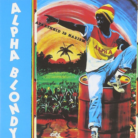 the album cover for Alpha Blondy - Arartheid Is Nazism