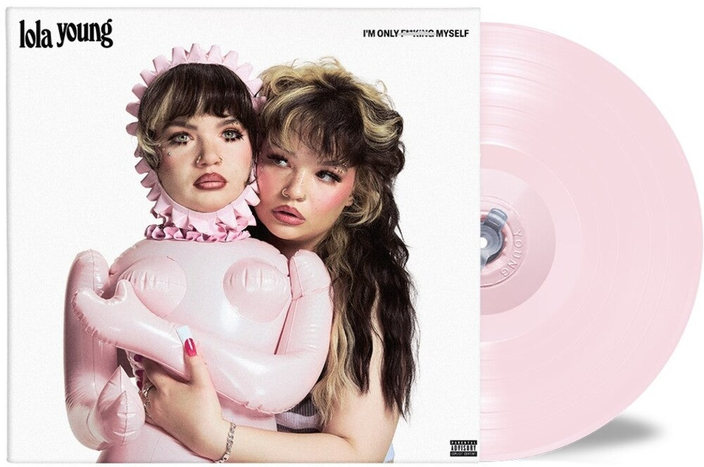 the album cover for Lola Young - I'm Only F**king Myself [The 'Basic B*tch' Edition Nude Pink LP]