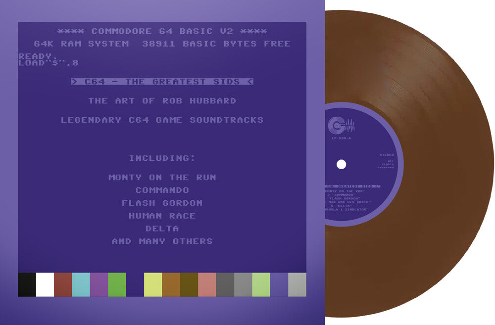 the album cover for Rob Hubbard  (Brwn) (Colv) (Ltd) (Fra) - C64 Greatest Sids: Art Of Rob Hubbard - Brown