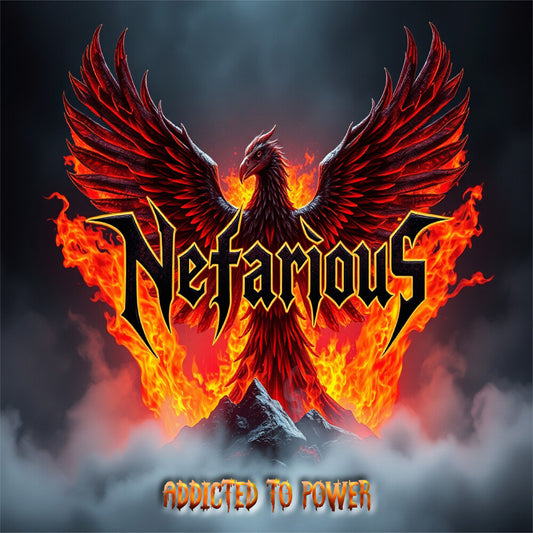 the album cover for Nefarious - Addicted To Power