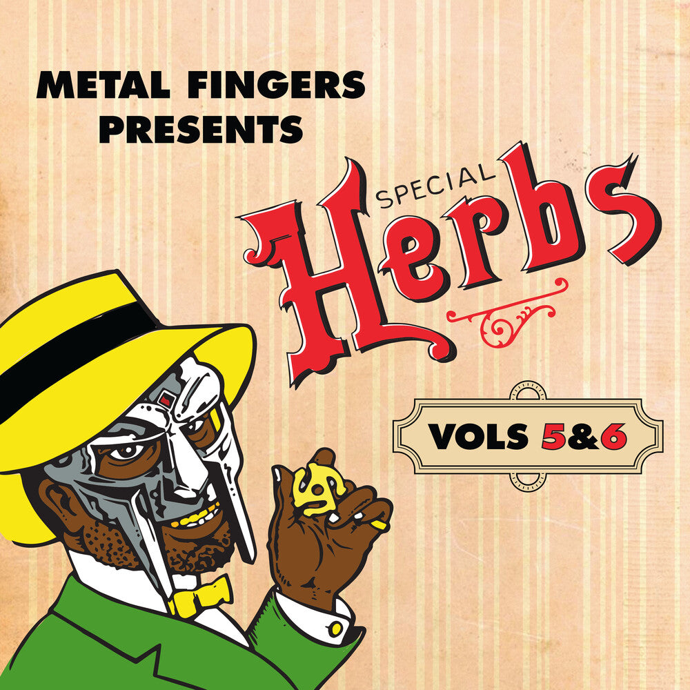 the album cover for MF DOOM - Metal Fingers Presents: Special Herbs Vol. 5 &amp; 6 [Apple Red 2xLP]