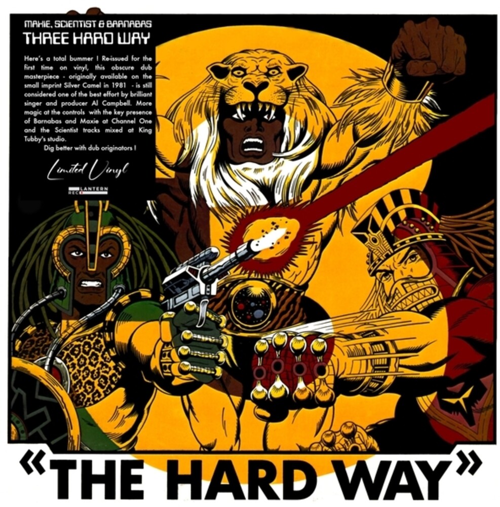 the album cover for Maxie / Scientist / Barnabas - Three The Hard Way