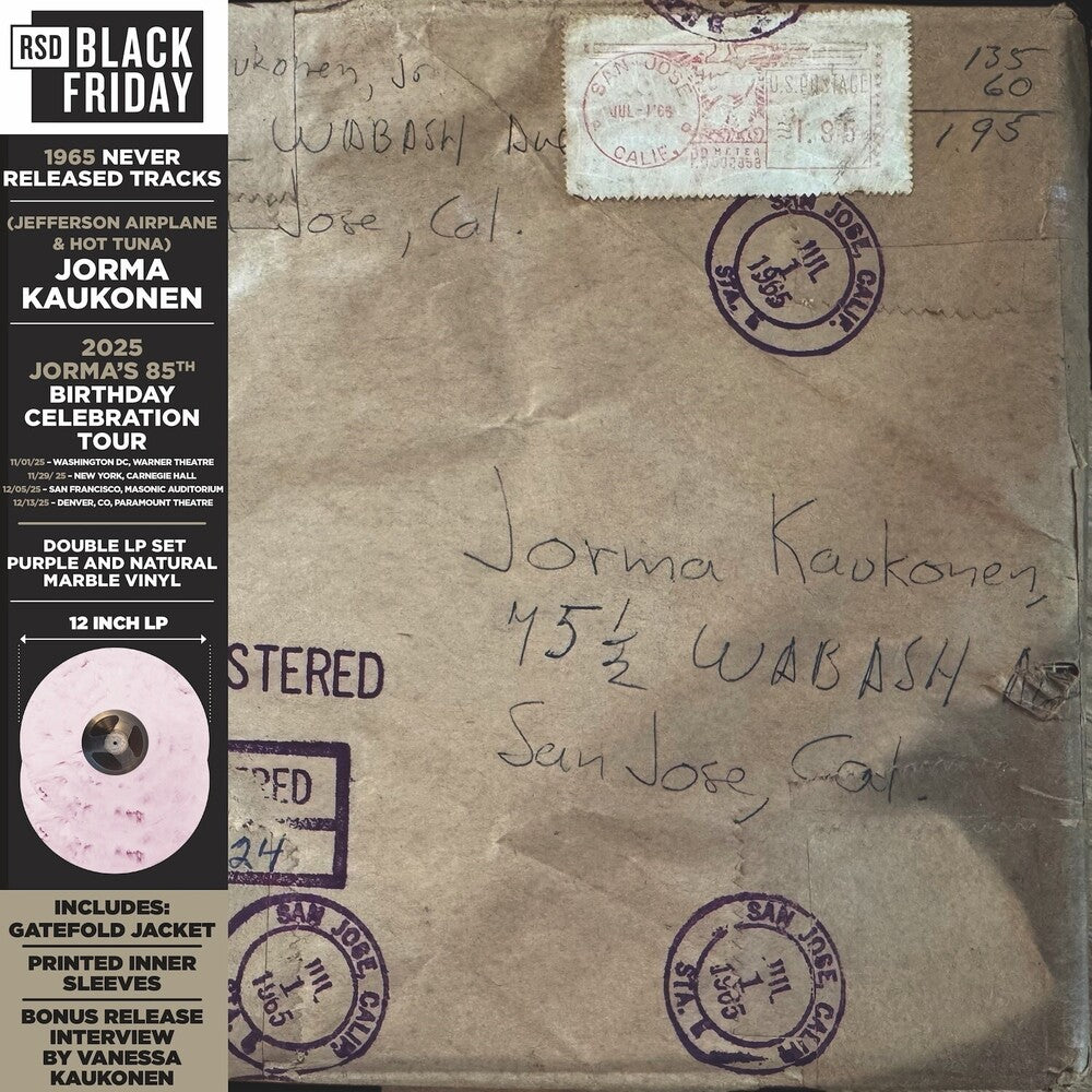 the album cover for Jorma Kaukonen - Wabash Avenue: 1965 Never Released Tracks [RSD Black Friday 2025]