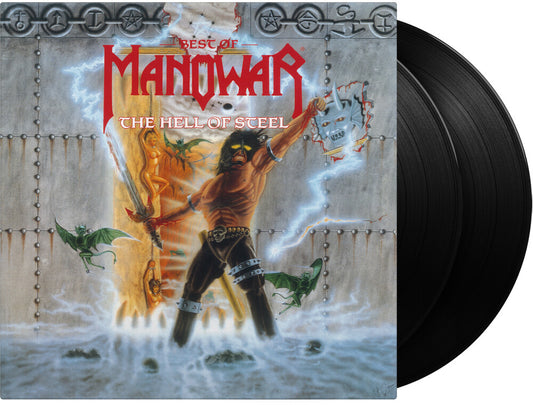 the album cover for Manowar - Hell Of Steel: Best Of (Blk) [180 Gram] (Hol)