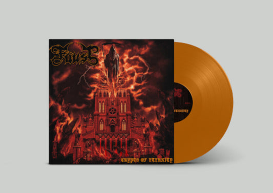 the album cover for Faust - Crypts Of Eternity - Orange [Colored Vinyl] (Org)