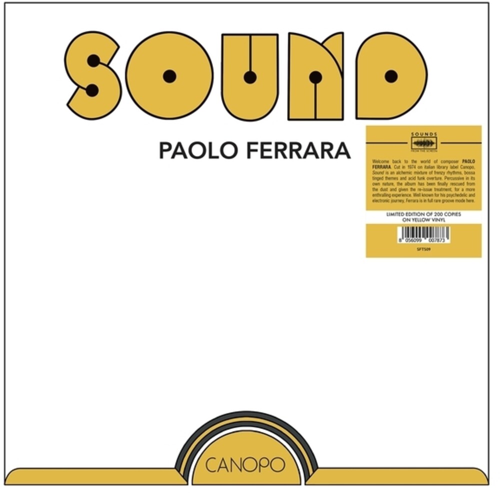 the album cover for Paolo Ferrara - Sound [Colored Vinyl] (Ylw)