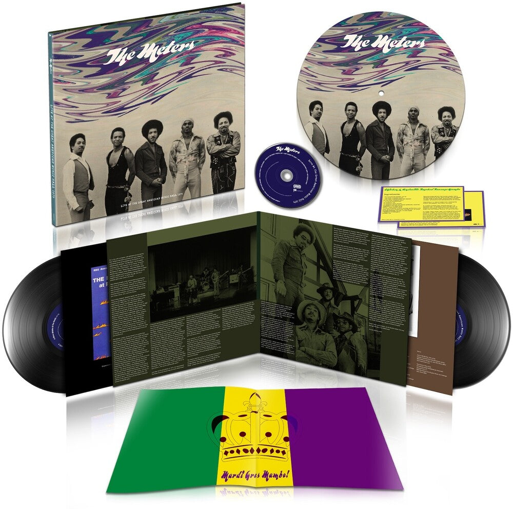 the album cover for The Meters - Live At the Great American Music Hall [Deluxe with CD]